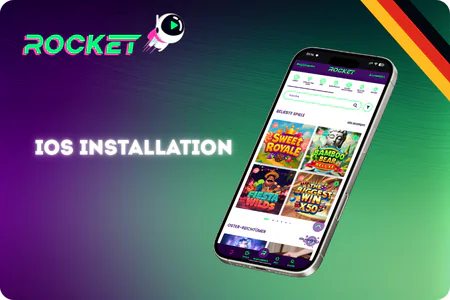 Rocket Casino App auf dem iPhone installieren PWA Startbildschirm